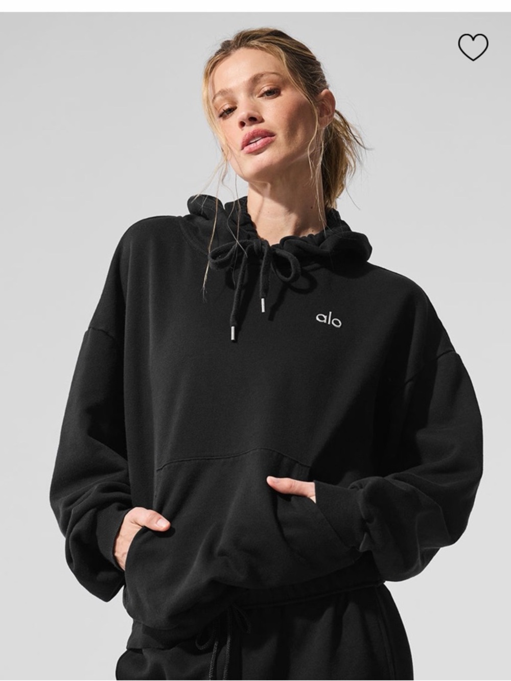 ALO Yoga Black Accolade Hoodie - XS NWT